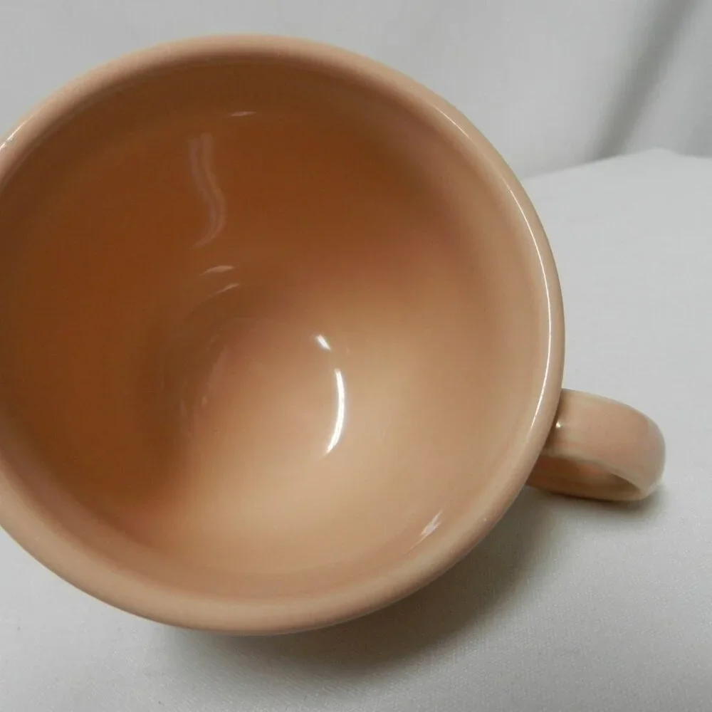 Fiesta Homer Laughlin stoneware Peach Apricot cup mug - Picture 9 of 10